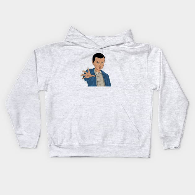 Stranger Things X Eleven Kids Hoodie by danxiety